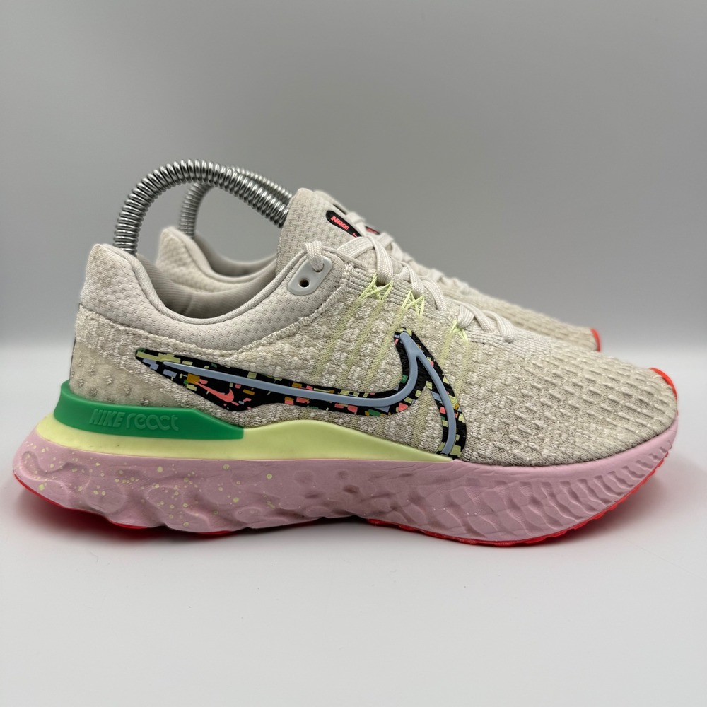 Nike React Infinity 3 Womens Size 7 Running Shoes Flyknit Multi-Color FD0817-100